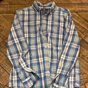 Vineyard Vines Men's Blue Plaid Shirt